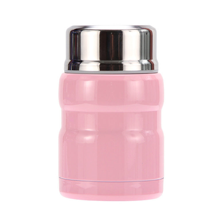 750mL Stainless Steel Vacuum Thermos Insulated Food Jar Lunch Box (Pink)