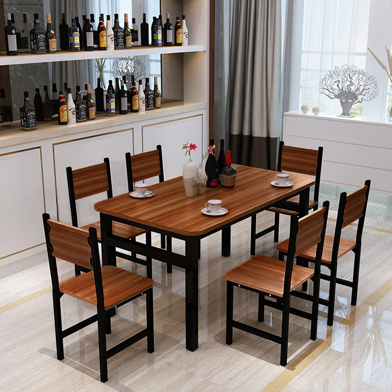 Bliss Large Wood & Steel Dining Table (Oak & Black)