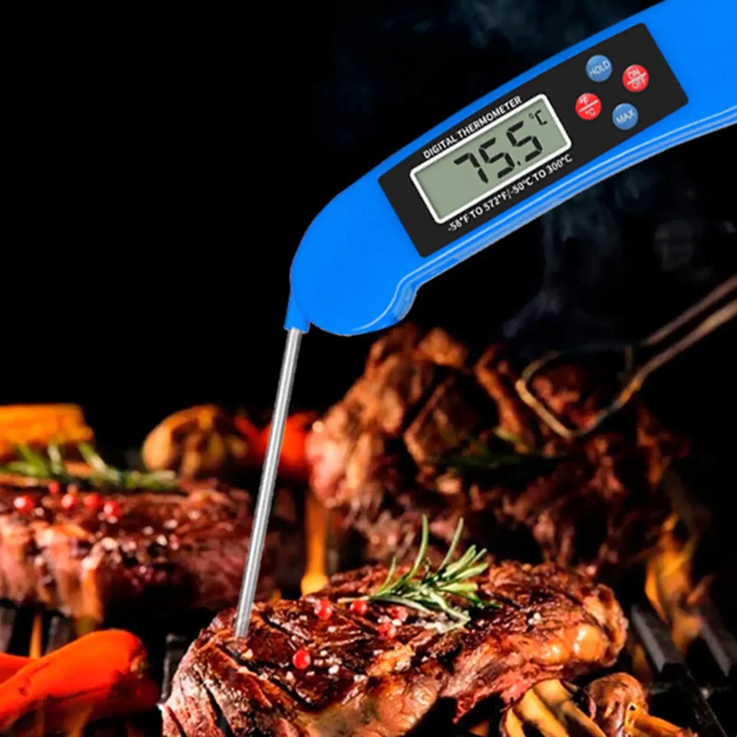 Digital Food Probe Thermometer Cooking Meat BBQ Grilling Baking