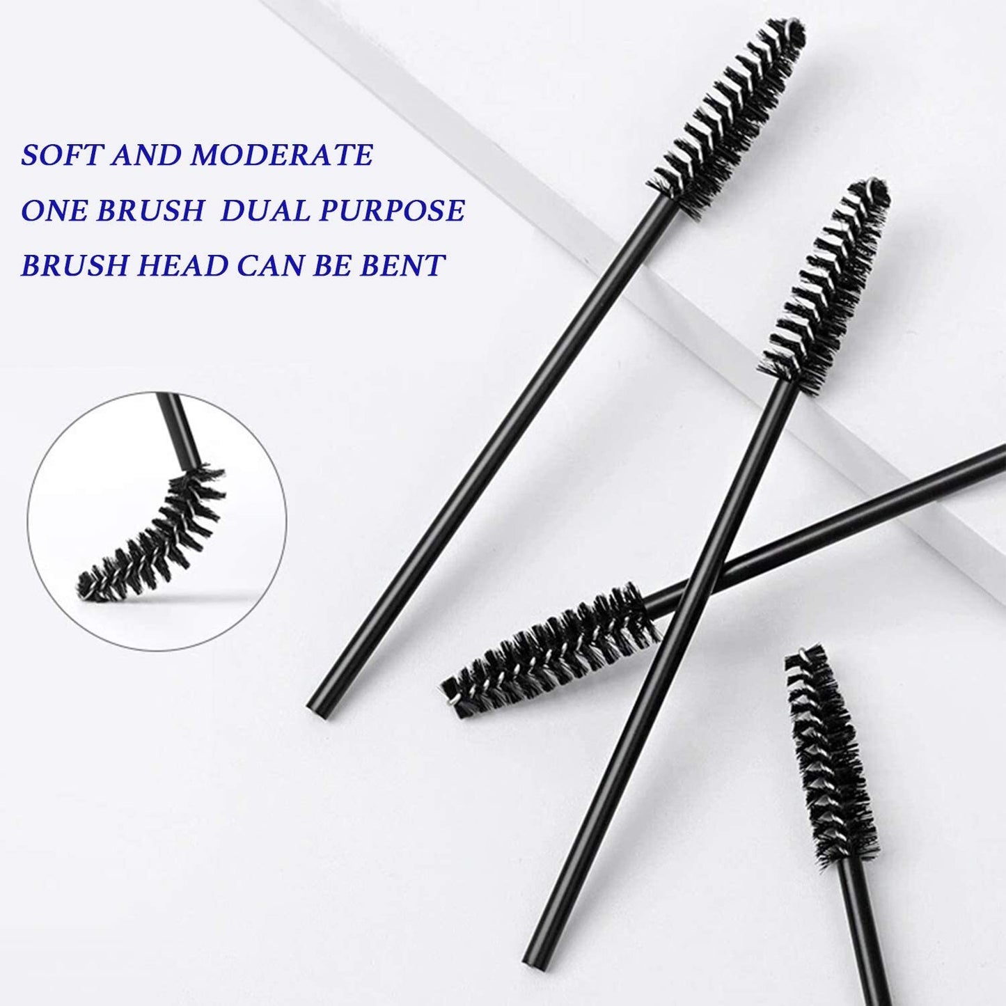50 X Disposable Eyelash Mascara Makeup Brushes Eyebrow Lash Extensions