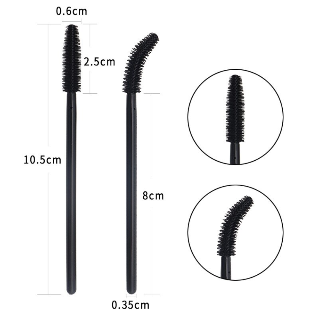 50 X Disposable Eyelash Mascara Makeup Brushes Eyebrow Lash Extensions