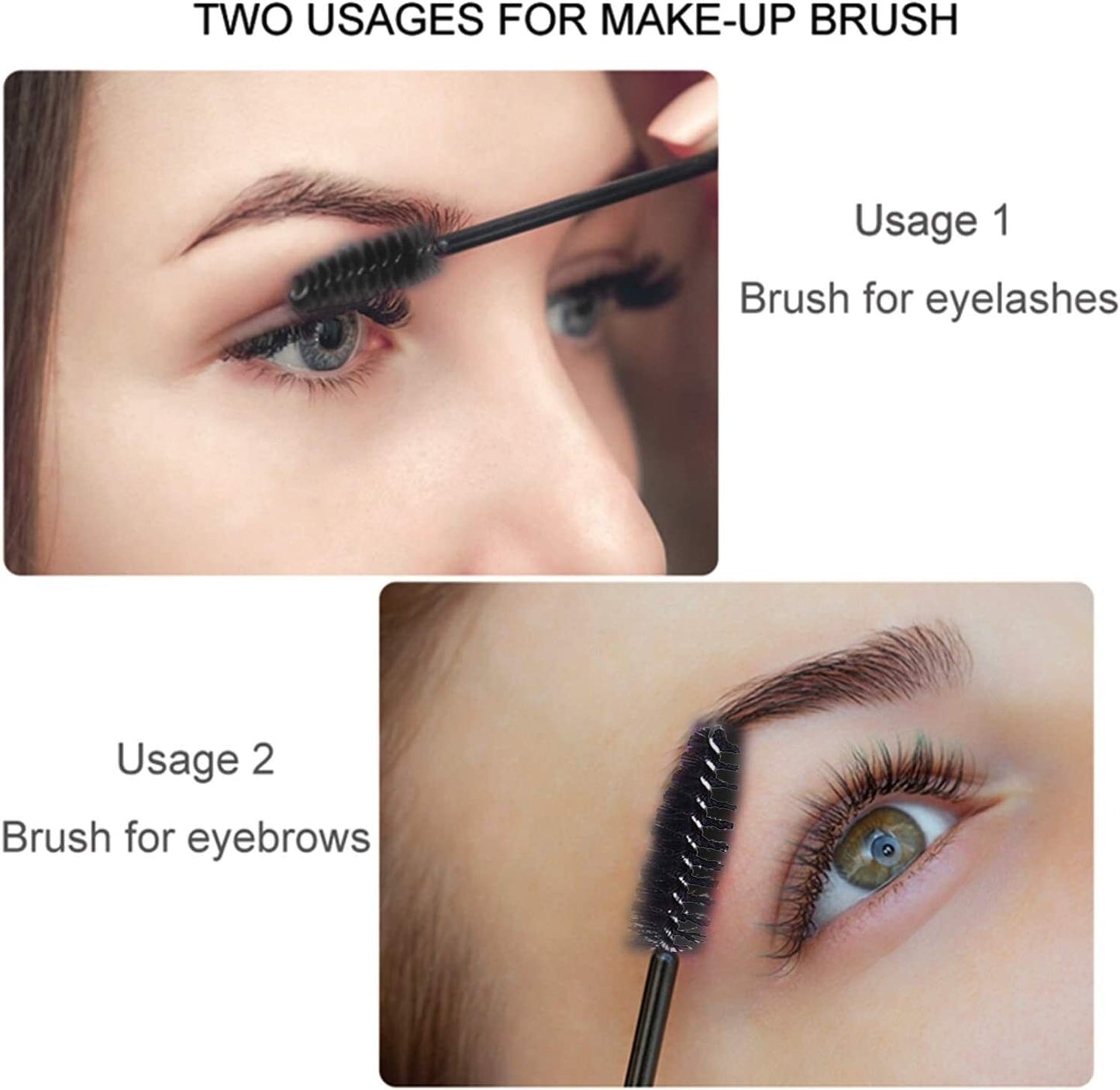 50 X Disposable Eyelash Mascara Makeup Brushes Eyebrow Lash Extensions