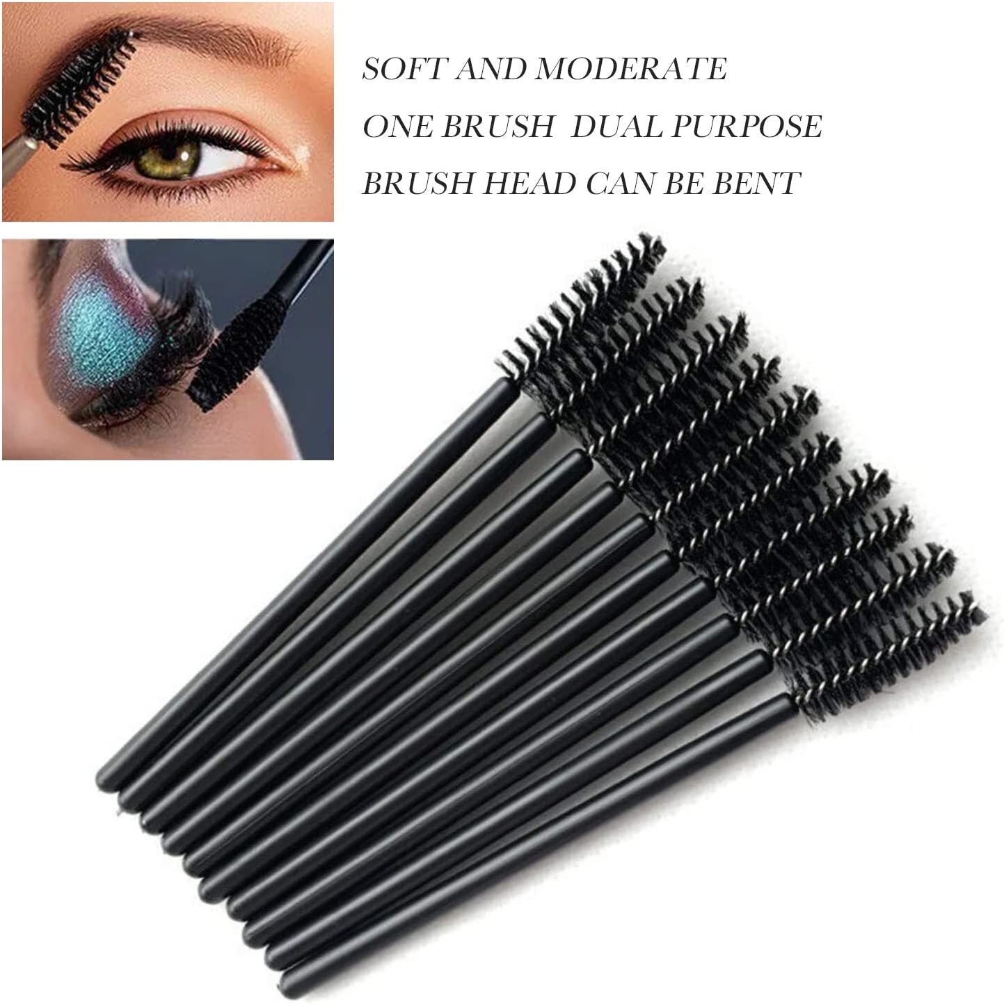 50 X Disposable Eyelash Mascara Makeup Brushes Eyebrow Lash Extensions
