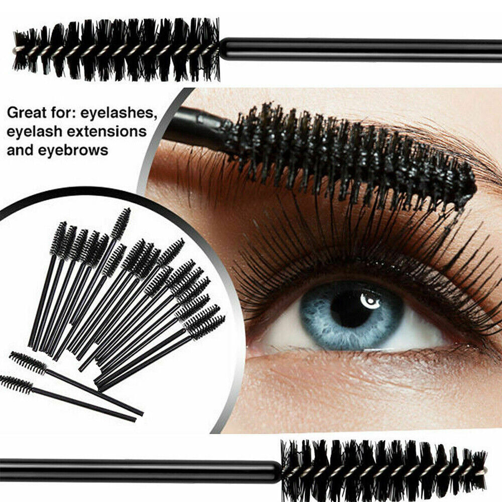 50 X Disposable Eyelash Mascara Makeup Brushes Eyebrow Lash Extensions