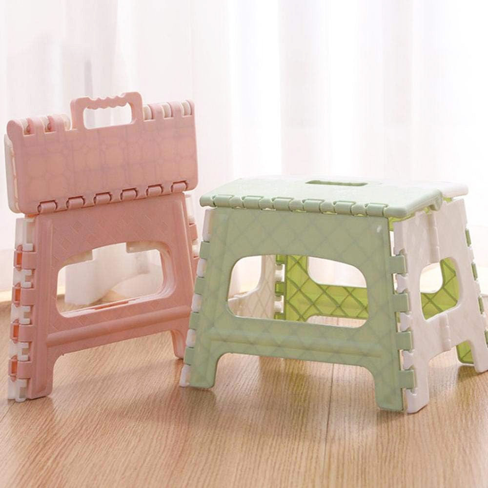 Portable Anti-Slip Foldable Step Stool for Kids and Adults (Pink)