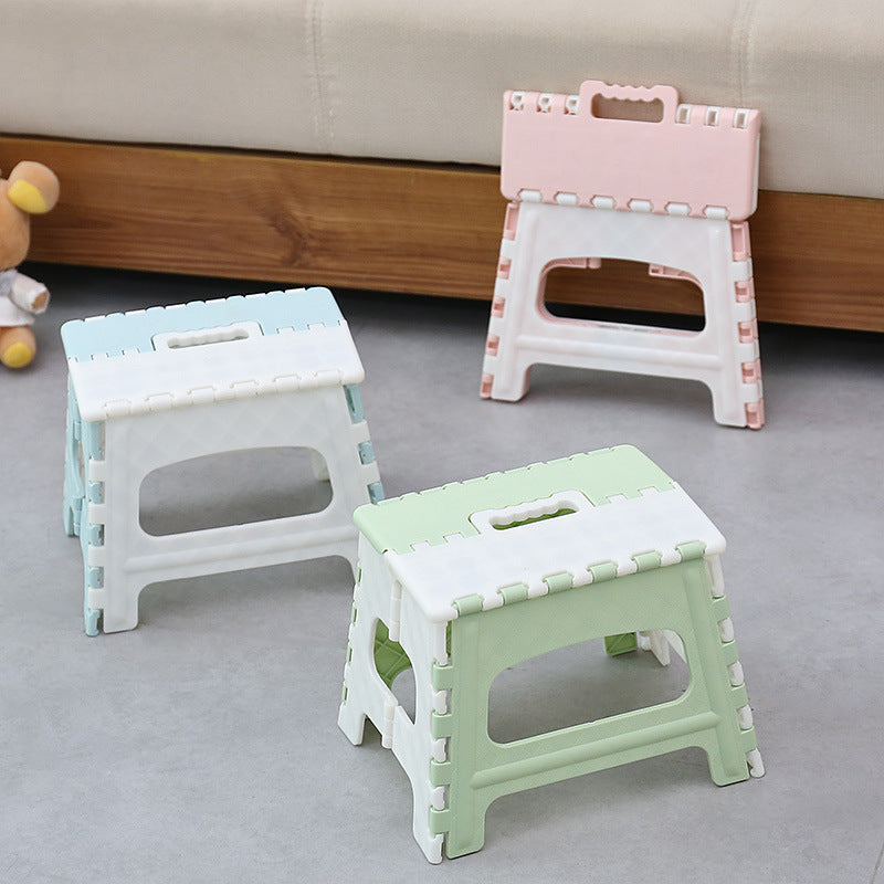 Portable Anti-Slip Foldable Step Stool for Kids and Adults (Pink)