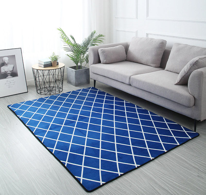 XL Extra Large Blue Diamond Rug Carpet Mat (300 x 200)