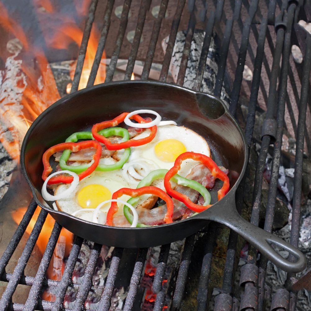 Heavy Duty Non-Stick Frying Pan Cooker Pot Cast Iron Skillet BBQ Grill Cookware