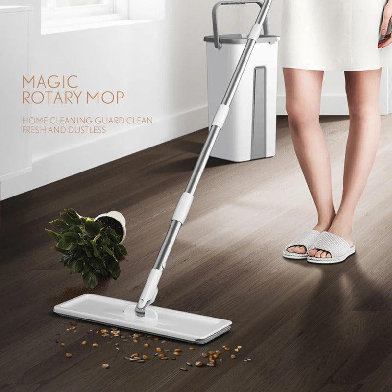 360-Degree Microfiber Mop & Bucket Floor Cleaning Set