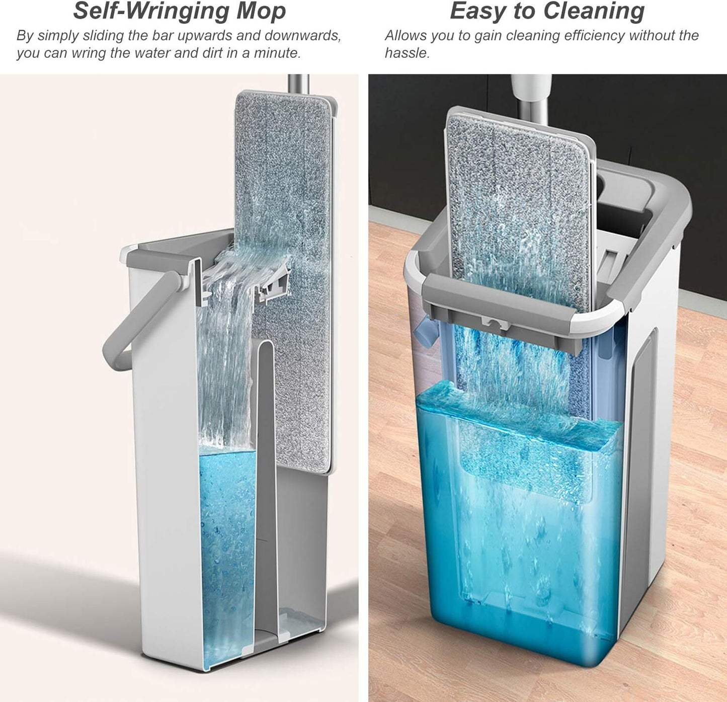 360-Degree Microfiber Mop & Bucket Floor Cleaning Set