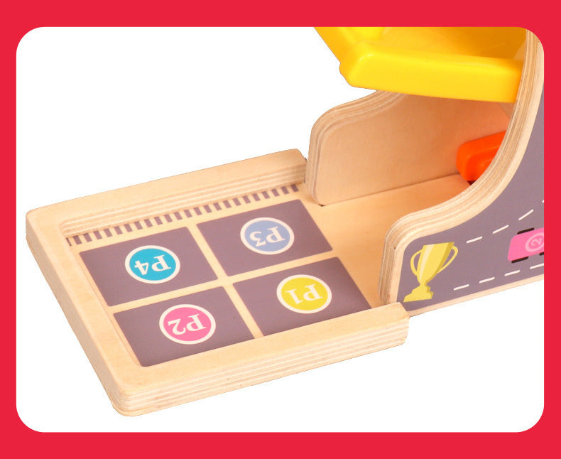 Wooden Car Ramp Multi-Level Racer Kids Toy Set