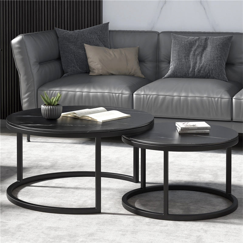 Synergy 2 In 1 Designer Nesting Coffee Tables (Black)