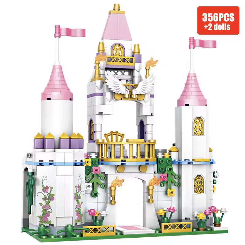 Princess Castle Building Blocks Set 356pcs Girls Toy with Dolls