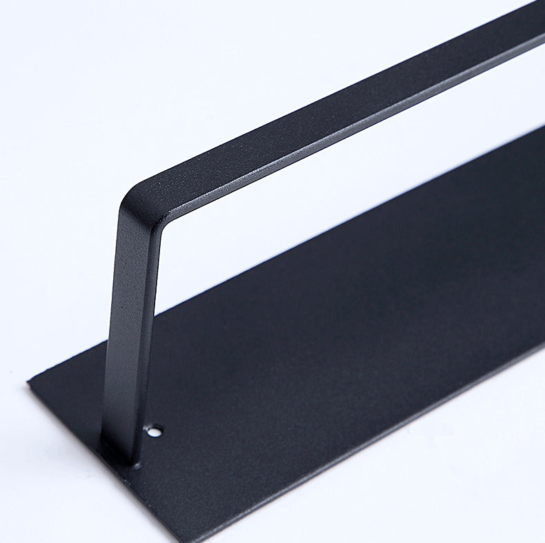 Steel Paper Towel Holder Wall-Mounted Kitchen Bathroom Tissue Hanger Rack Organiser (Black)