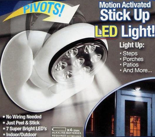 Motion Activated 360 Rotating 7 LED Wireless Motion Sensor Cordless Light