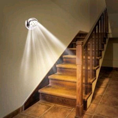Motion Activated 360 Rotating 7 LED Wireless Motion Sensor Cordless Light