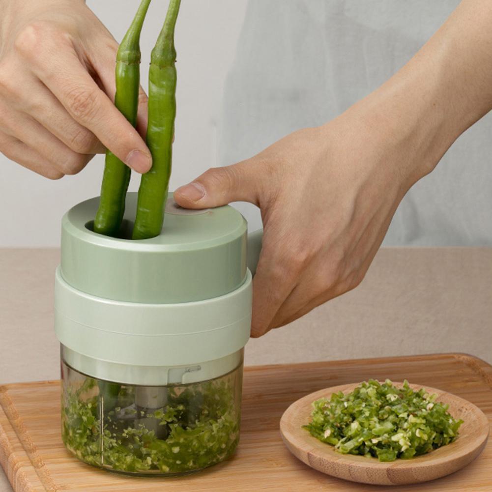 4 in 1 Portable Handheld Electric Vegetable Cutter Set Kitchen Slicer Chopper Food Grinder Processor