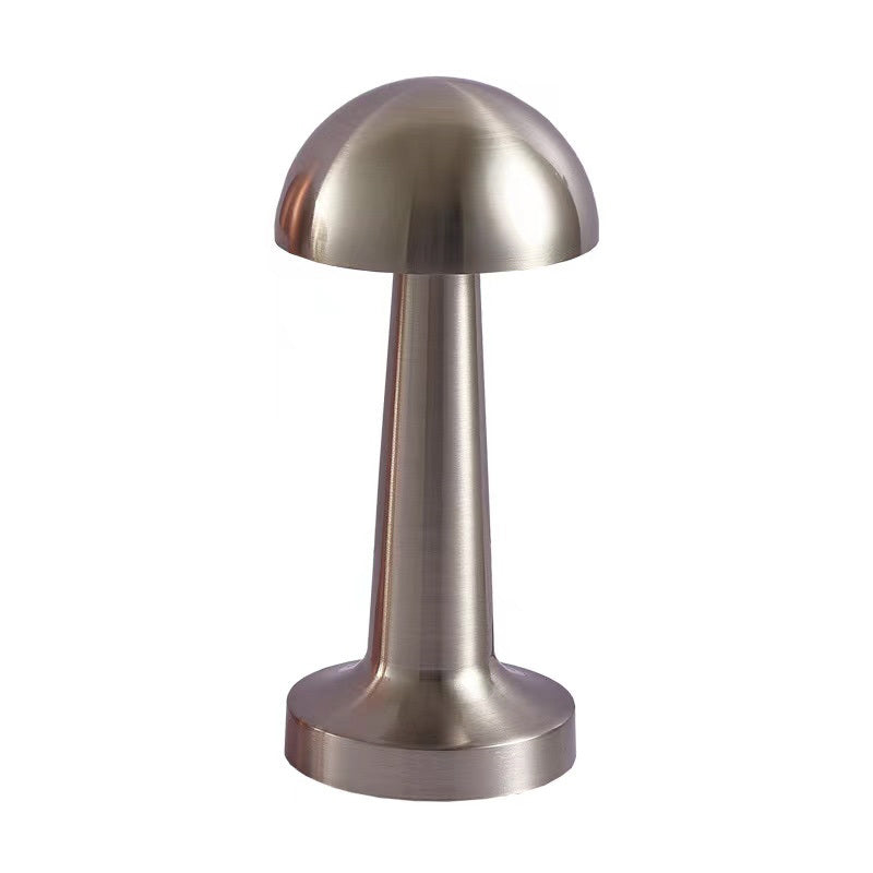 Luxe Designer LED Table Lamp Cordless Touch Sensor Night Light (Silver, Dome)