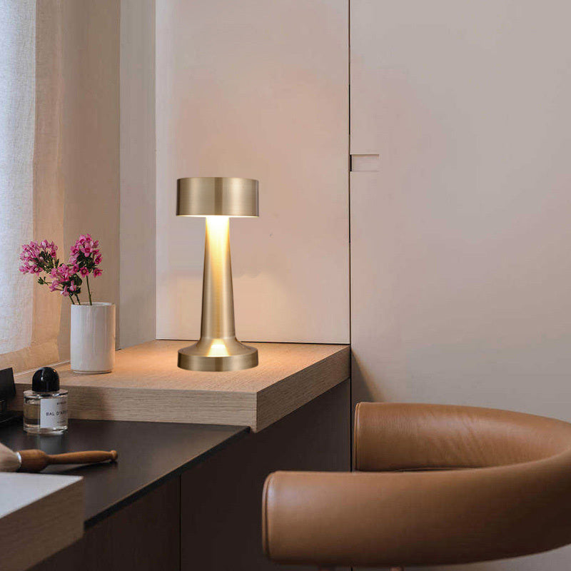 Luxe Designer LED Table Lamp Cordless Touch Sensor Night Light (Silver)
