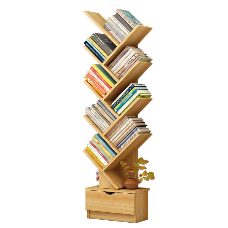 Resort Bookshelf Display Cabinet Shelf Bookcase Organizer (Oak)