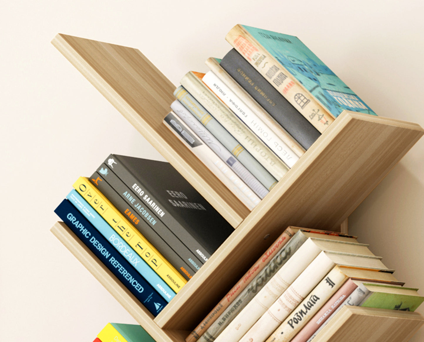 Resort Bookshelf Display Cabinet Shelf Bookcase Organizer (Oak)