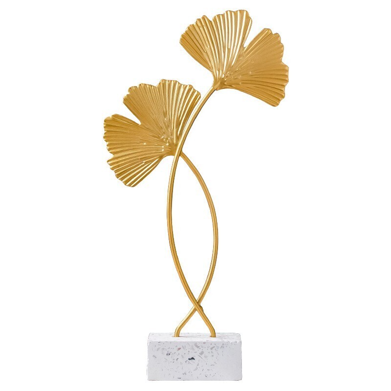 Ginkgo Leaves Ornament Sculpture Décor Home Office Decoration