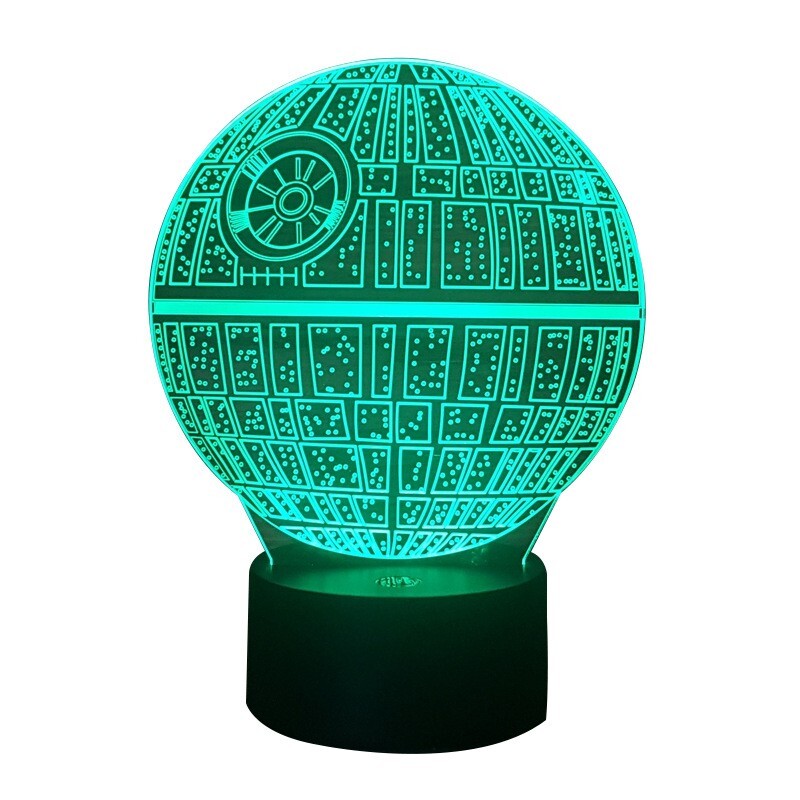 3D Planet Death Star War LED Colour-Changing Night Light Lamp