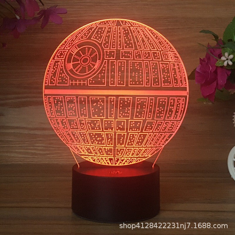 3D Planet Death Star War LED Colour-Changing Night Light Lamp