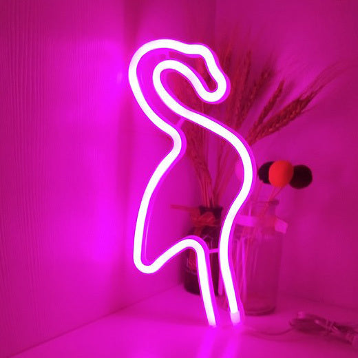 Flamingo LED Neon Light Lamp Decor Bedroom Party Bar Sign Art