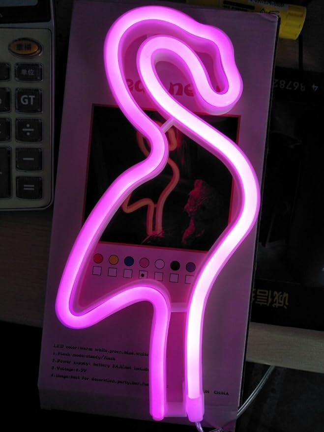 Flamingo LED Neon Light Lamp Decor Bedroom Party Bar Sign Art