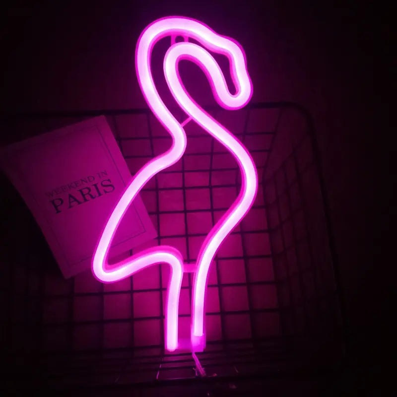 Flamingo LED Neon Light Lamp Decor Bedroom Party Bar Sign Art
