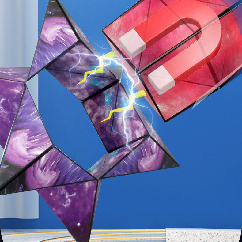 3D Galaxy Magic Magnetic Cube Space Puzzle Stress Relief Fidget Toy