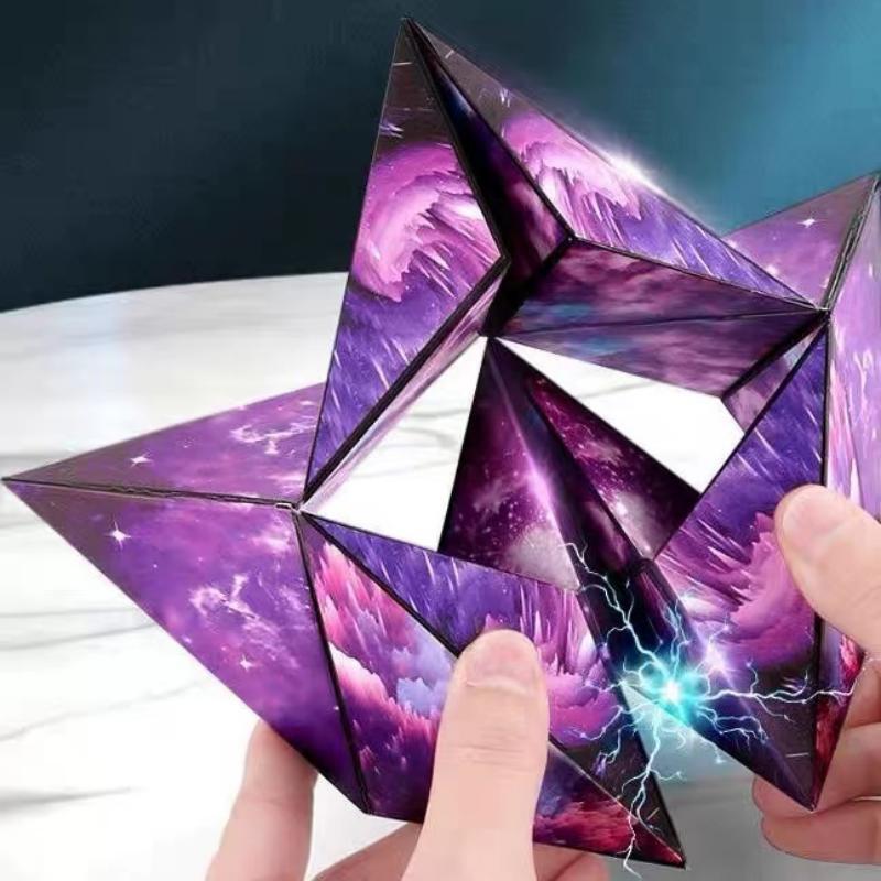 3D Galaxy Magic Magnetic Cube Space Puzzle Stress Relief Fidget Toy