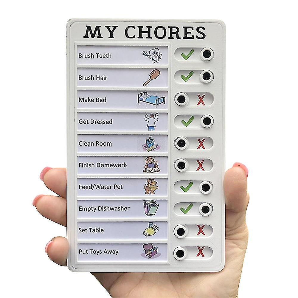 My Chores Chart Reusable Checklist Memo Message Note Board Planner with Slider