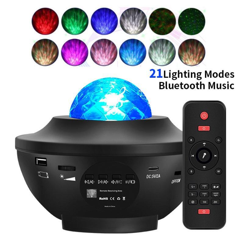 Starry Night LED Projector Lamp Bluetooth Music Player Night Light