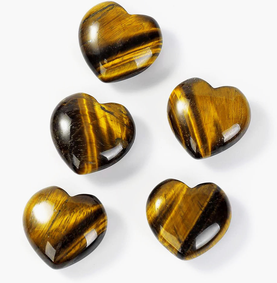 Tiger Eye Heart Stone Crystal Natural Gemstone