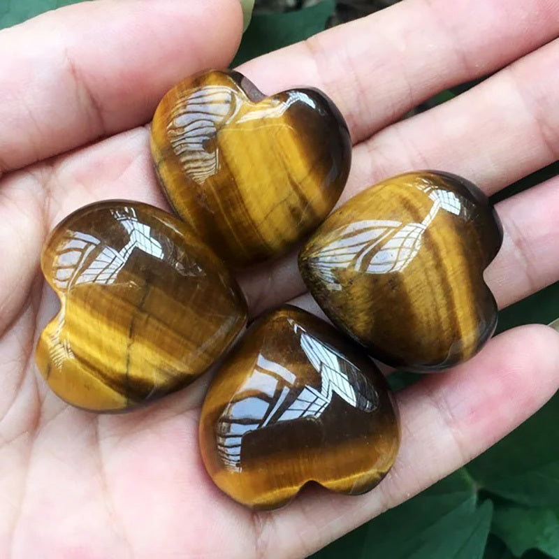 Tiger Eye Heart Stone Crystal Natural Gemstone