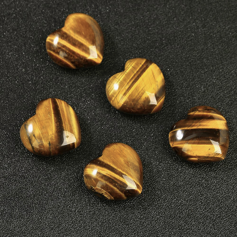 Tiger Eye Heart Stone Crystal Natural Gemstone