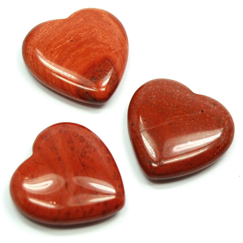 Red Jasper Heart Stone Crystal Natural Gemstone