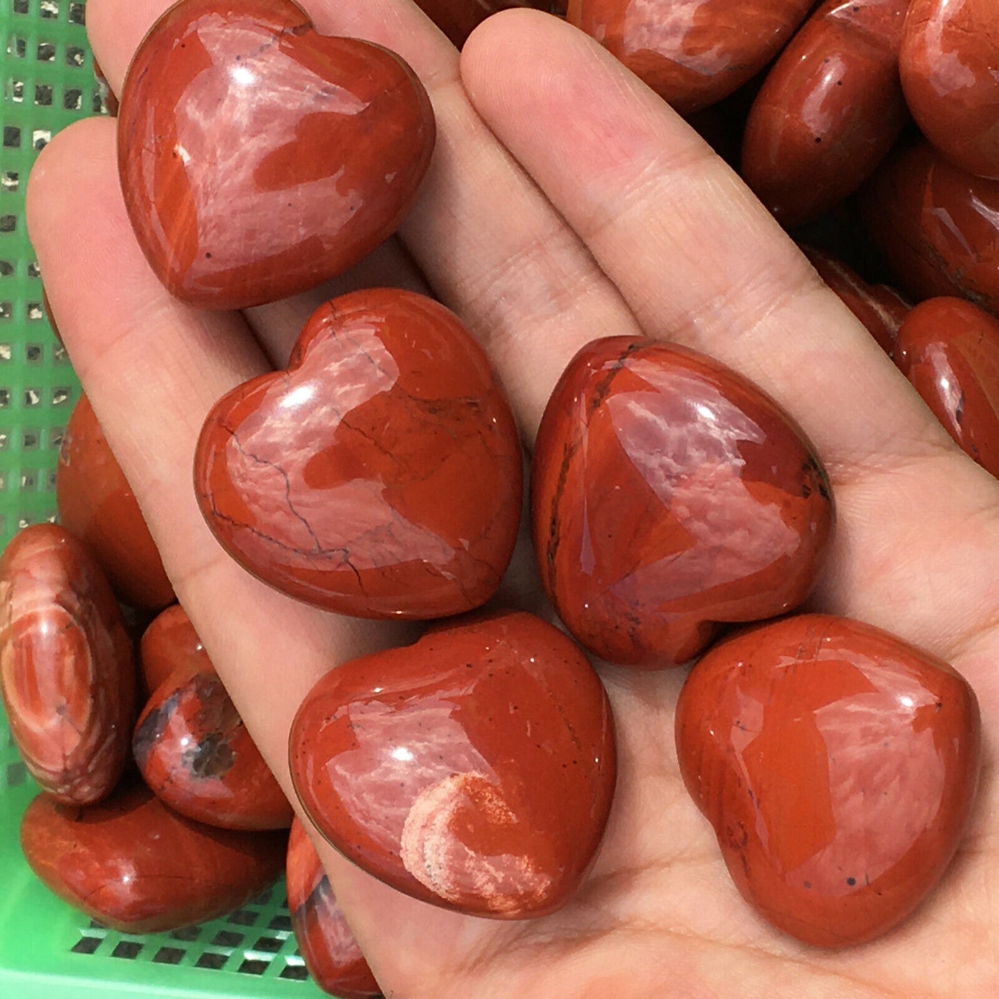 Red Jasper Heart Stone Crystal Natural Gemstone