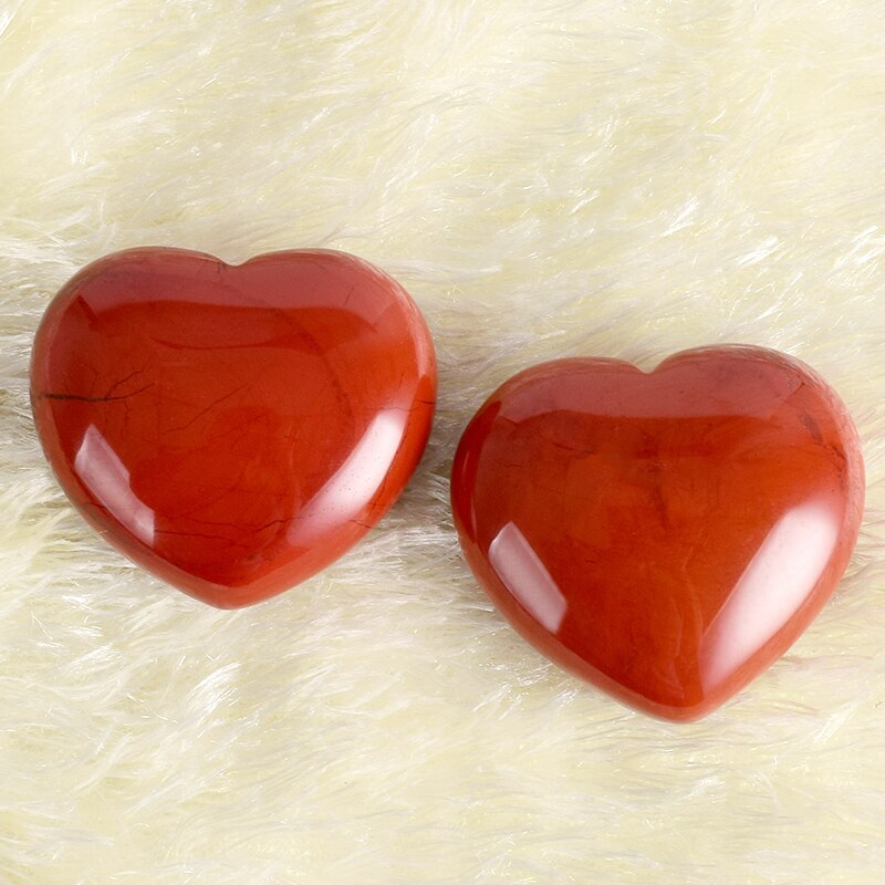Red Jasper Heart Stone Crystal Natural Gemstone