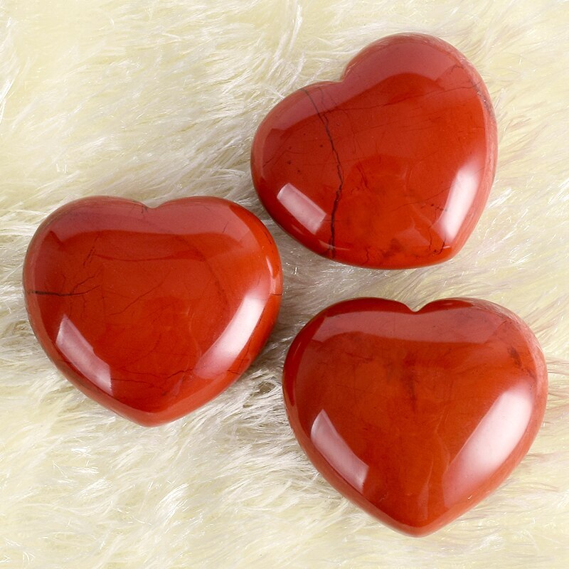 Red Jasper Heart Stone Crystal Natural Gemstone