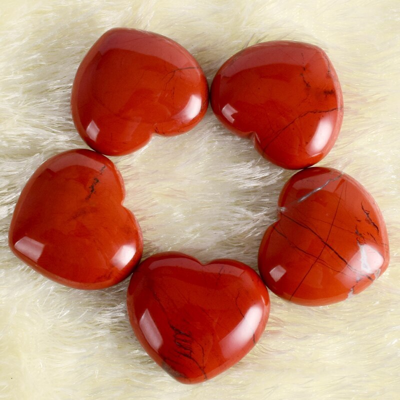 Red Jasper Heart Stone Crystal Natural Gemstone