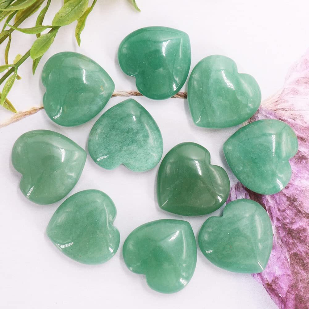 Green Aventurine Heart Stone Crystal Natural Gemstone