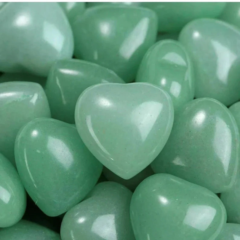 Green Aventurine Heart Stone Crystal Natural Gemstone