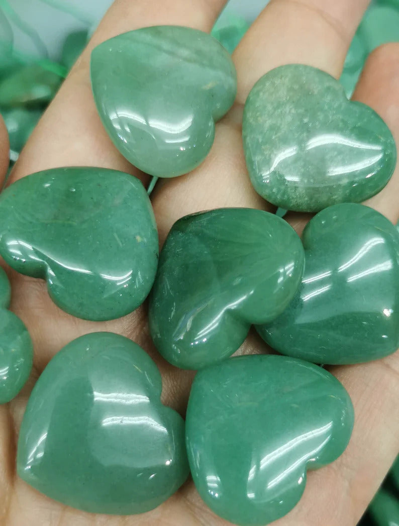 Green Aventurine Heart Stone Crystal Natural Gemstone