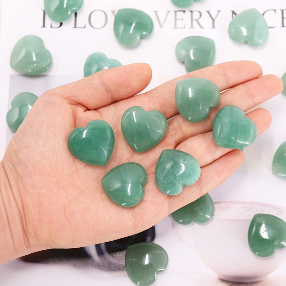 Green Aventurine Heart Stone Crystal Natural Gemstone