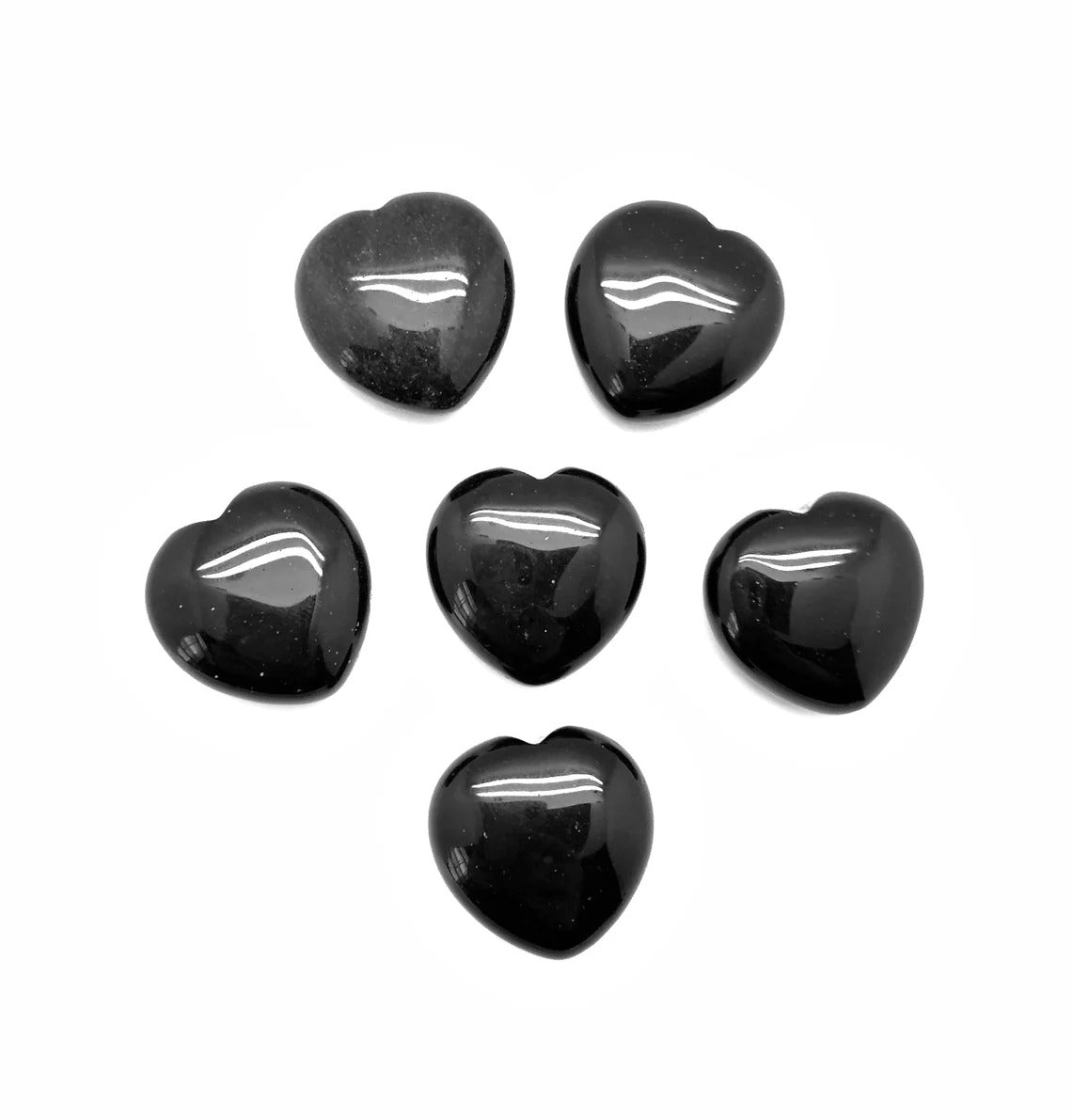 Black Obsidian Crystal Heart Stone Natural Gemstone