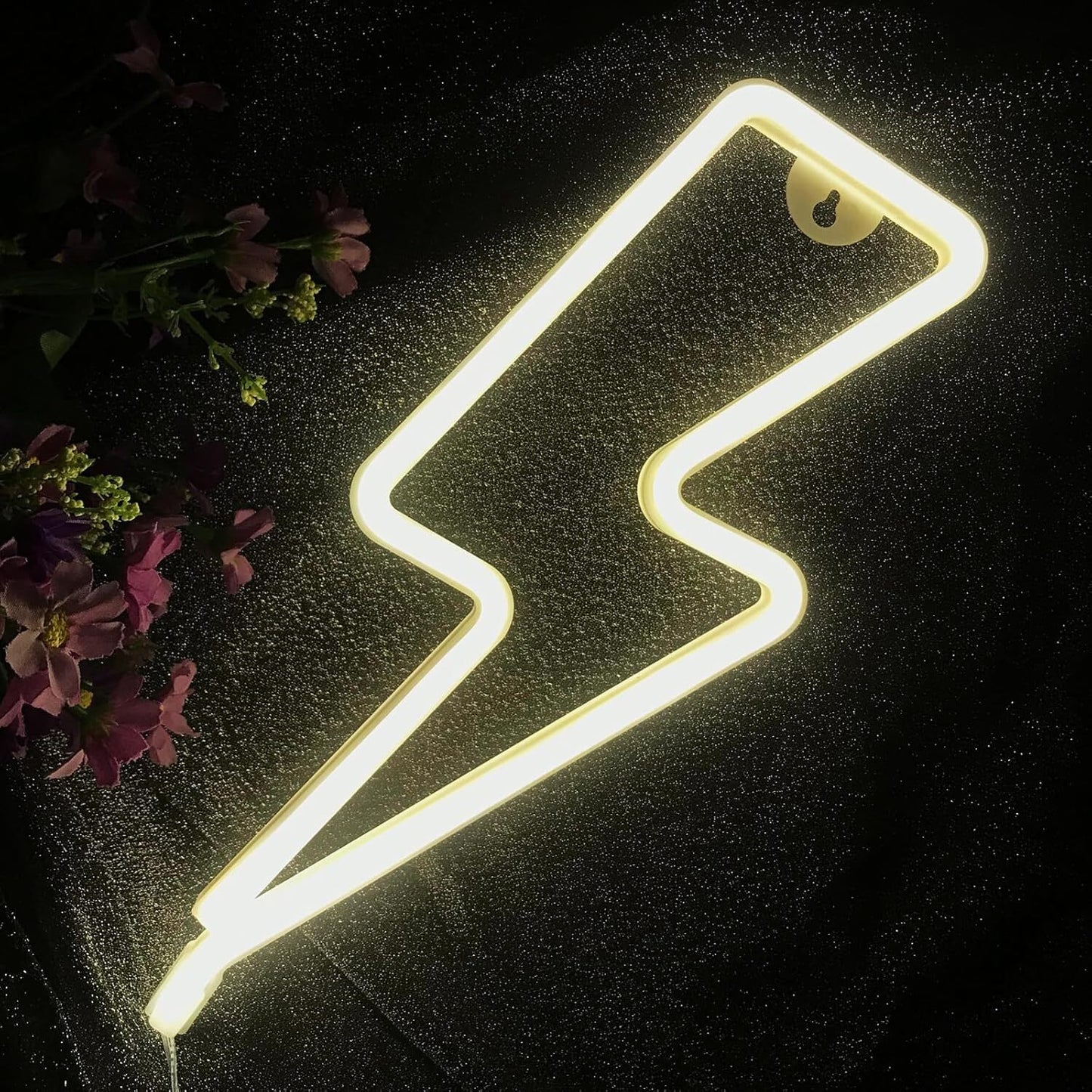 Lightening Bolt Neon LED Night Light Lamp