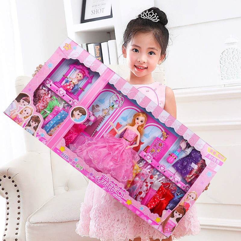 Large Dolls & Clothes Girls Play Gift Set
